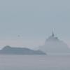 Le Mont St Michel dans la brume